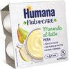 Humana merenda al latte PERA 100gx4