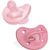 Chicco - physioforma gommotto rosa in silicone 2 pezzi | 6-16 mesi