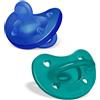 Chicco - physioforma gommotto blu/verde in silicone 2 pezzi| 16-36 mesi