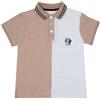 Mawi Polo bicolor bimbo panna/marrone