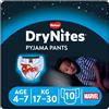 Huggies - drynites pacco singolo boy 4-7 anni (17-30 kg) tg.m - pz.10