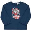 Mawi T-shirt blu bimba con stampa