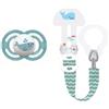 MAM Combi Pack Succhietto Perfect 16+ Mesi + Clip It! Colori assortiti - MAM