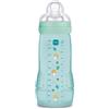 MAM Biberon Easy Active 330 ml, Biberon MAM per bambini attivi ergonomico e pratico, Verde chiaro, 4+ mesi