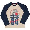Mawi T-shirt bambino blu/beige con stampe