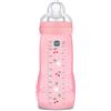 MAM Biberon Easy Active 330 ml, Biberon MAM per bambini attivi ergonomico e pratico, Rosa, 4+ mesi