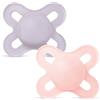 MAM Original Start Succhietto 0-2 Mesi (Set da 2), Ciuccio MAM 0-2 mesi con tettarella ortodontica in silicone, Rosa/Lilla
