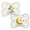 MAM Perfect Night Confezione Doppia Succhietto 2-6 Mesi (Set da 2), Ciuccio MAM 2-6 mesi che si illumina al buio, Neutro