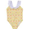 Mawi Costume bimba intero con rouches giallo