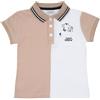 Mawi Polo bicolor bimbo panna/marrone