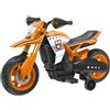 Sun&Sport Moto Cross Elettrica 6V per Bambini - Con Batteria al Litio, Luci, Suoni Realistici e Stabilizzatori, Fino a 3 km/h