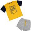 Mawi Set due pezzi t-shirt + shorts bimbo grigio/giallo
