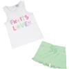 Mawi Set jersey due pezzi canotta + short bimba bianco/verde