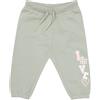 Mawi Pantalone felpato bimba verde stampato