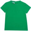 Mawi T-shirt basica in cotone con taschino verde intenso - mawi