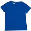 Mawi T-shirt basica in cotone con taschino blu royal - mawi