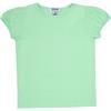 Mawi T-shirt basica jersey con maniche a sbuffo verde acqua - mawi