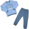 Mawi Pigiama due pezzi felpato bimbo azzurro/blu stampato
