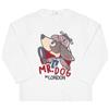 Mawi T-shirt maniche lunghe bimbo panna stampata