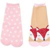 Mawi Set 2 paia di calze antiscivolo bimba rosa e beige stampate