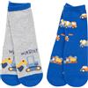 Mawi Set 2 paia di calze antiscivolo bimbo "ruspa blu"