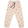 Mawi Pantalone felpato bimbo beige "orsetti"