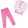Mawi Pigiama due pezzi bimba rosa "bambina con gattino"