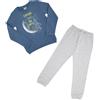 Mawi Pigiama due pezzi bimbo blu/grigio "space"