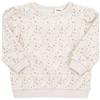 Mawi Felpa bimba beige stampa "cuoricini"