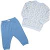 Mawi Pigiama due pezzi bimbo azzurro/blu "orsetti"
