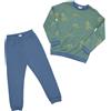 Mawi Pigiama due pezzi bimbo verde/blu "dino"