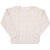 Mawi Felpa bimba beige stampa "cuoricini"