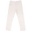 Mawi Legging stretch bimba beige trama a quadri stampati