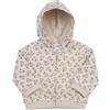 Mawi Felpa zip bimbo beige stampata