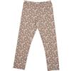Mawi Legging stretch bimba marrone stampa "floreale"