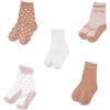Mawi Set 5 paia di calze bimba bianco e marrone