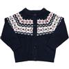 Mawi Cardigan tricon bimbo blue con intarso