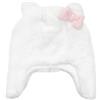 Mawi Cappello ciniglia bimba bianco con fiocchetto
