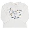 Mawi T-shirt jersey manica lunga bimba panna con stampa