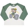 Mawi T-shirt jersey manica lunga bimbo bianco/verde "orsetto"
