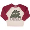 Mawi Maglione tricot bimbo bordeaux/beige "dino"