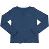 Mawi T-shirt basic manica lunga bimba blu costina