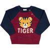 Mawi Maglione tricot bimbo blue/bordeaux "tiger"