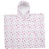 Mawi Poncho spugna bimba bianco stampato con cappuccio