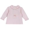 Chicco T.SHIRT M/L ROSA RICAMO CONIGLIO TONO SU TONO - chicco