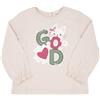 Mawi T-shirt manica lunga bimba bianca stampa gattino