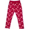 Mawi Pantalone felpato bimba rosso stampa floreale