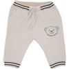 Mawi Pantalone felpato bimbo panna stampa "orsetto"