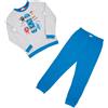 Mawi Pigiama bambino grigio/azzurro skate