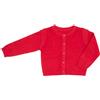Mawi Cardigan bimba rosso con rouches